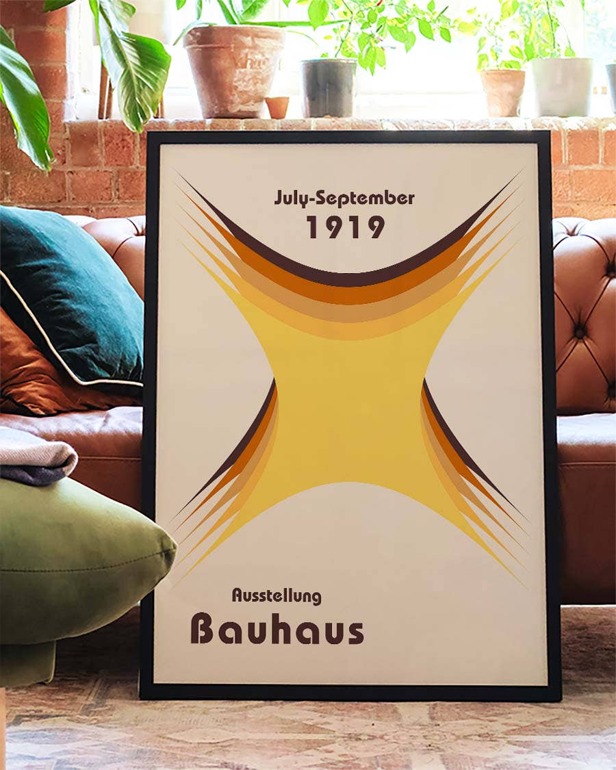 Bauhaus Poster abstrakt – Bauhaus Abstract Burst Form