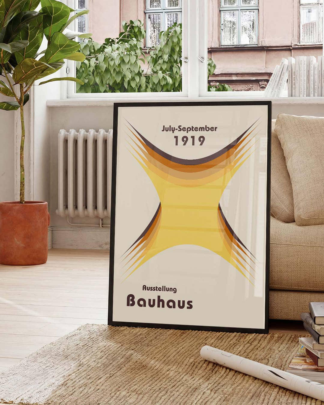 Bauhaus Poster abstrakt – Bauhaus Abstract Burst Form