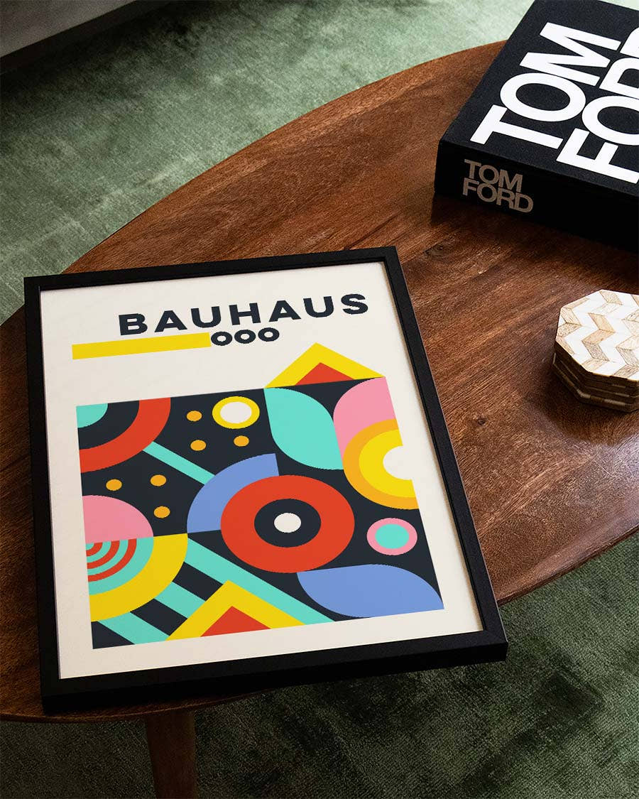 Bauhaus Abstract Color Poster