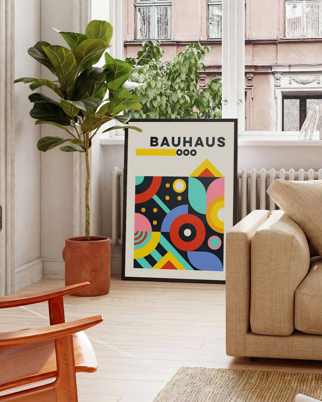 Bauhaus Abstract Color Poster
