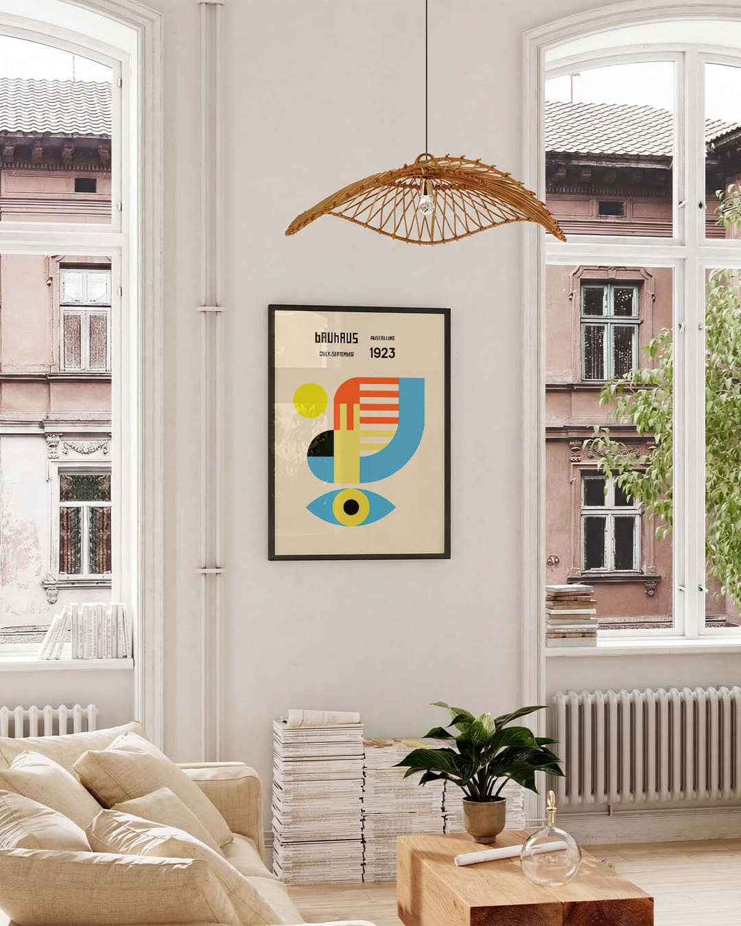Bauhaus Poster Auge – Bauhaus Abstract Eye Composition