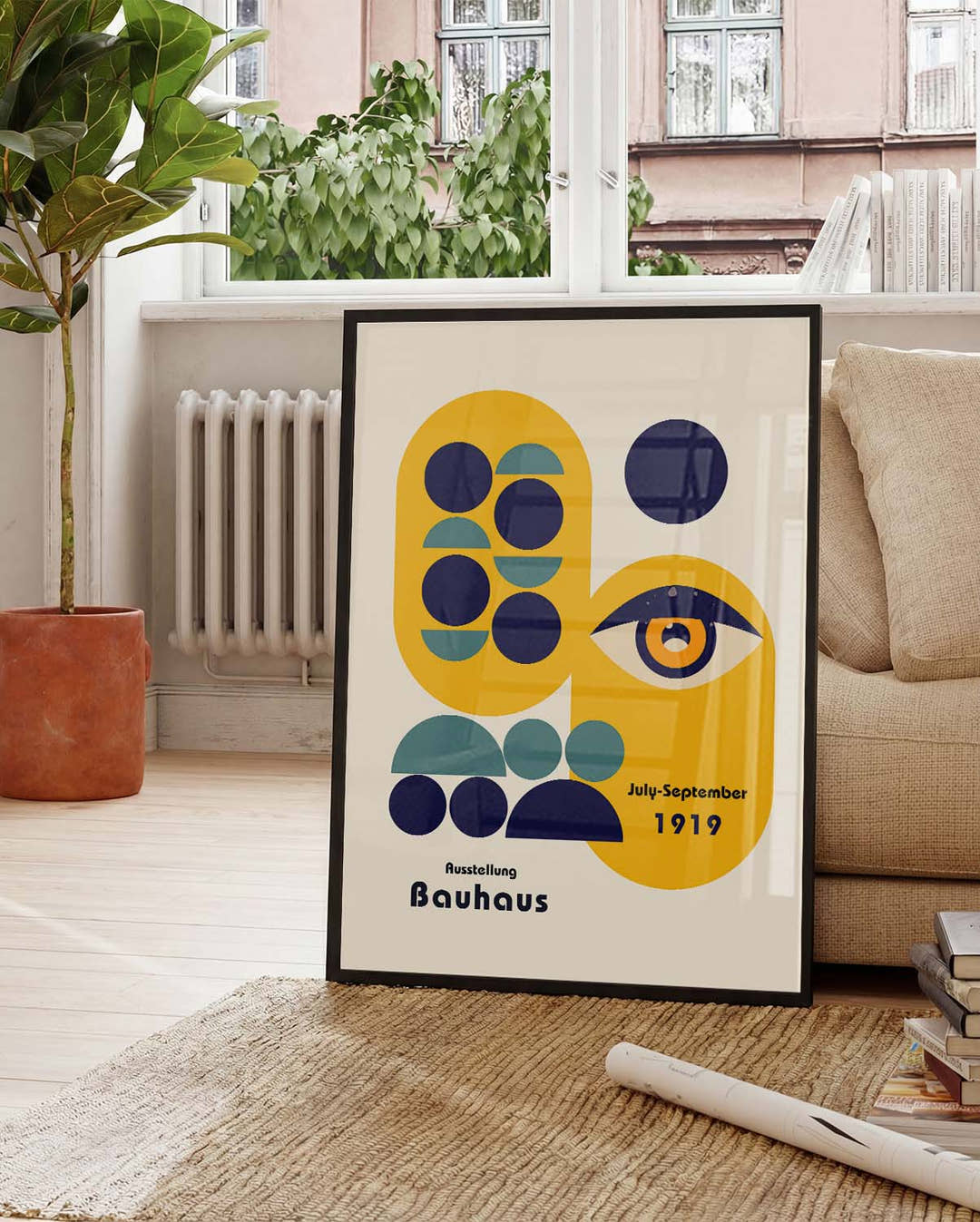 Bauhaus Poster Auge – Bauhaus Abstract Eye Modern