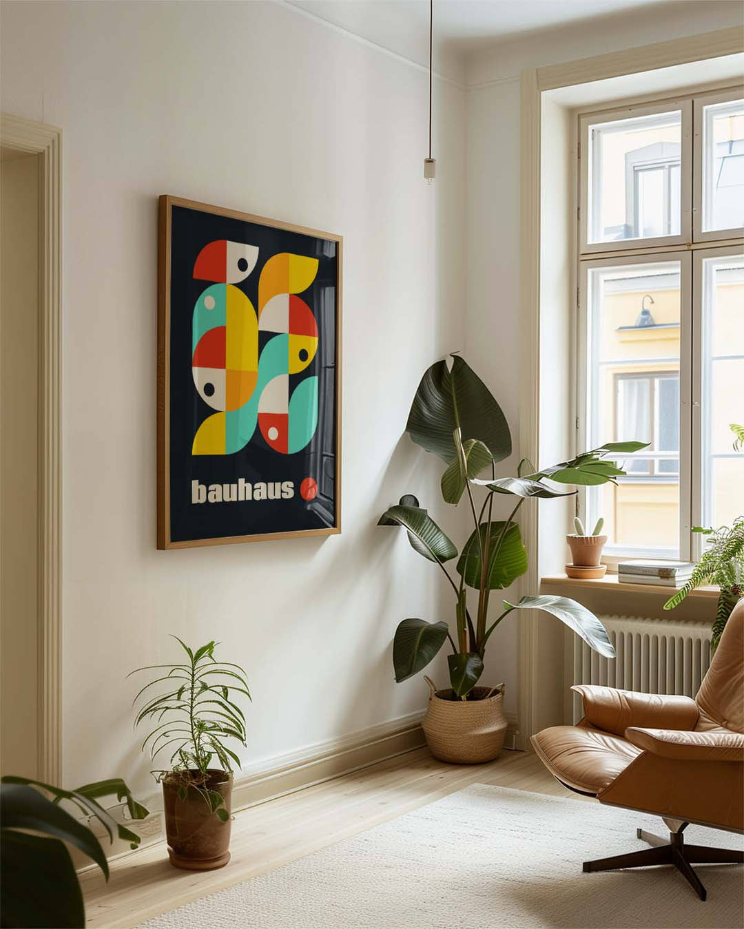 Bauhaus Abstract Flow Poster