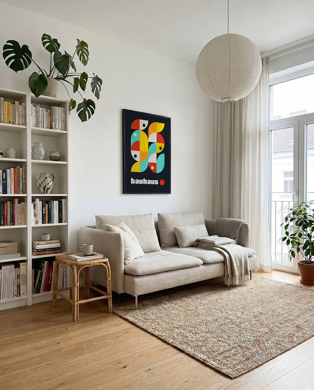 Bauhaus Abstract Flow Poster
