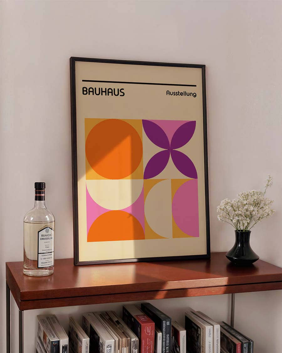 Bauhaus Poster Blume – Bauhaus Abstract Flower