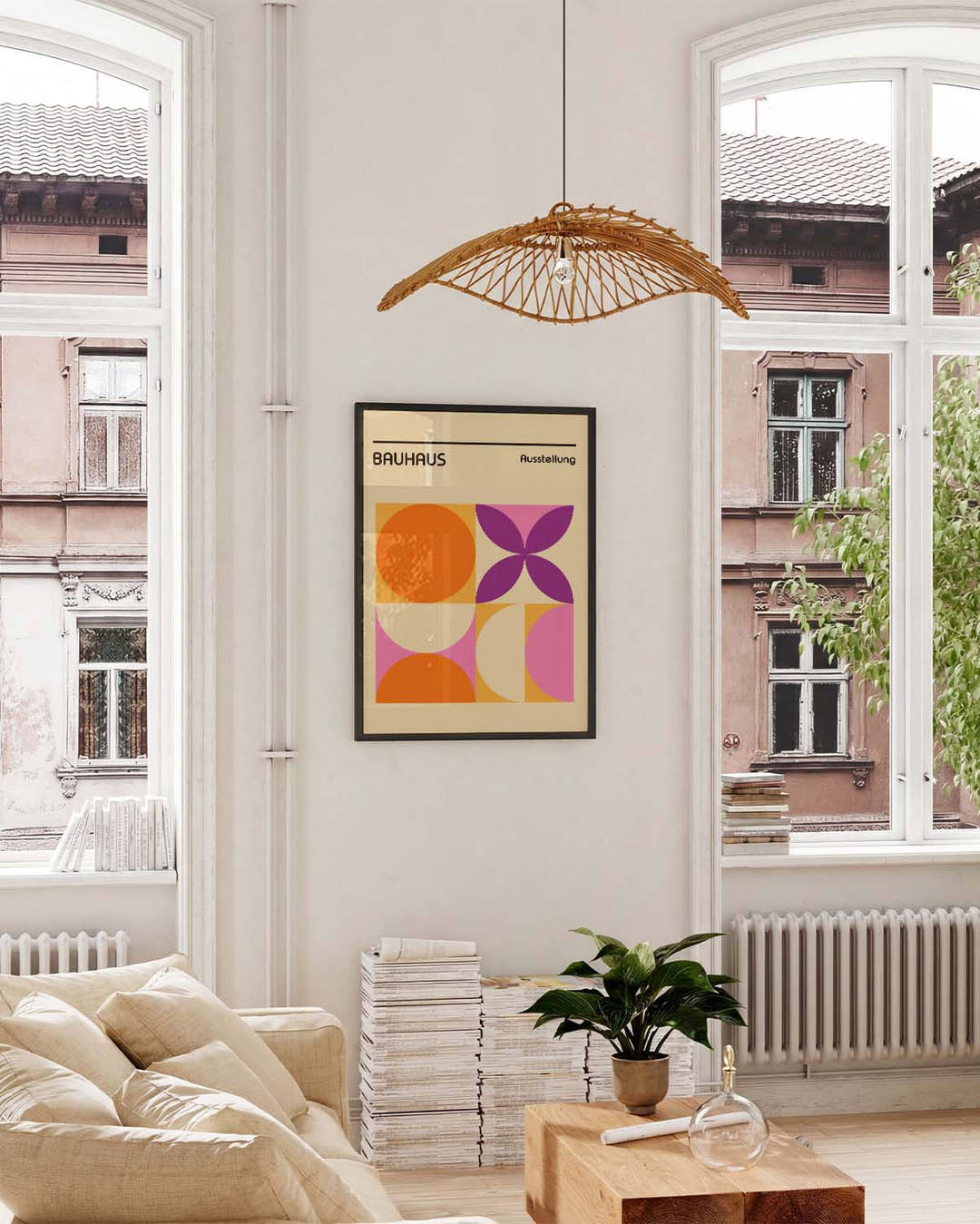 Bauhaus Poster Blume – Bauhaus Abstract Flower