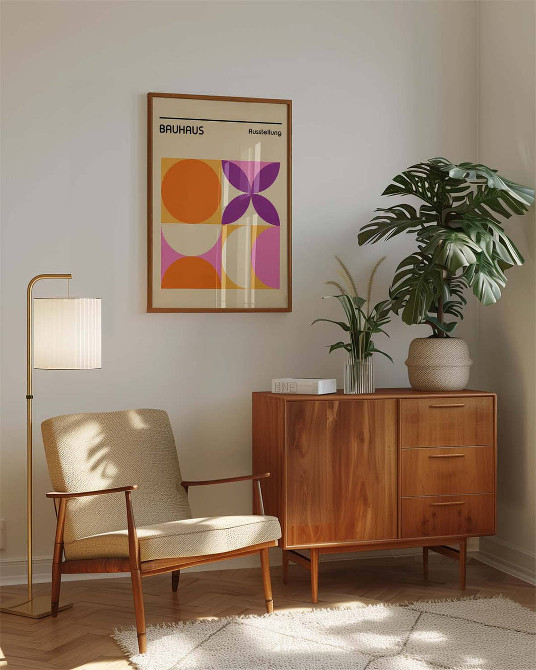 Bauhaus Poster Blume – Bauhaus Abstract Flower