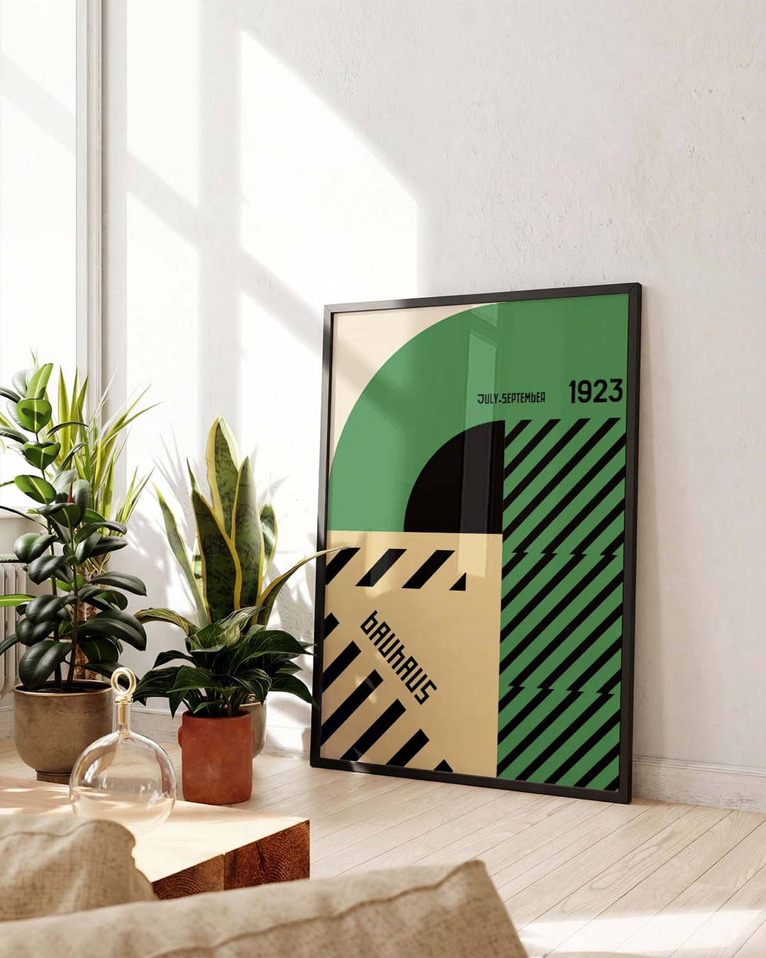 Bauhaus Poster abstrakt – Bauhaus Abstract Green Composition