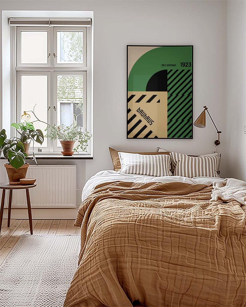 Bauhaus Poster abstrakt – Bauhaus Abstract Green Composition