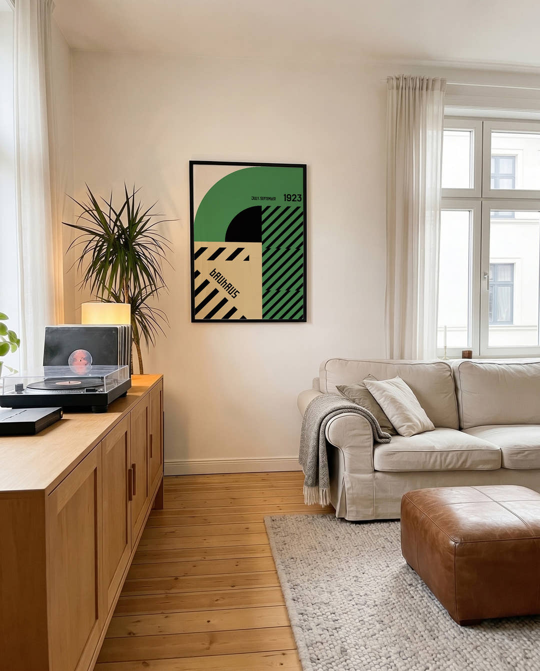 Bauhaus Poster abstrakt – Bauhaus Abstract Green Composition