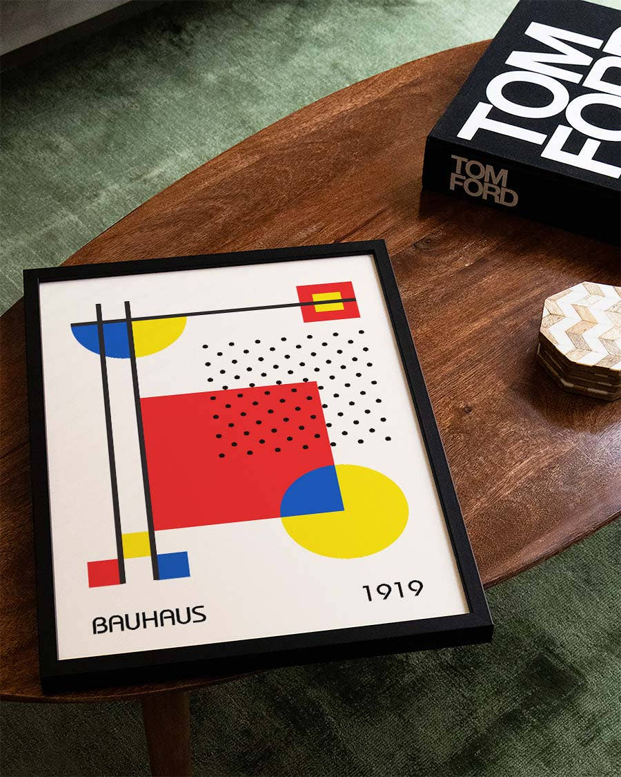Bauhaus Abstract Grid Poster