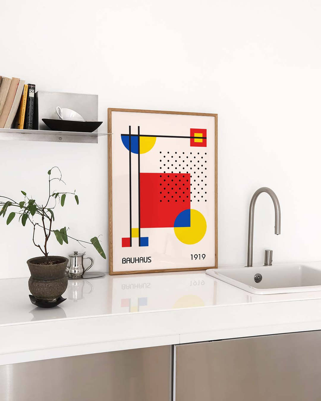 Bauhaus Abstract Grid Poster