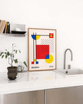 Bauhaus Abstract Grid Poster
