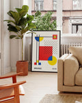 Bauhaus Abstract Grid Poster