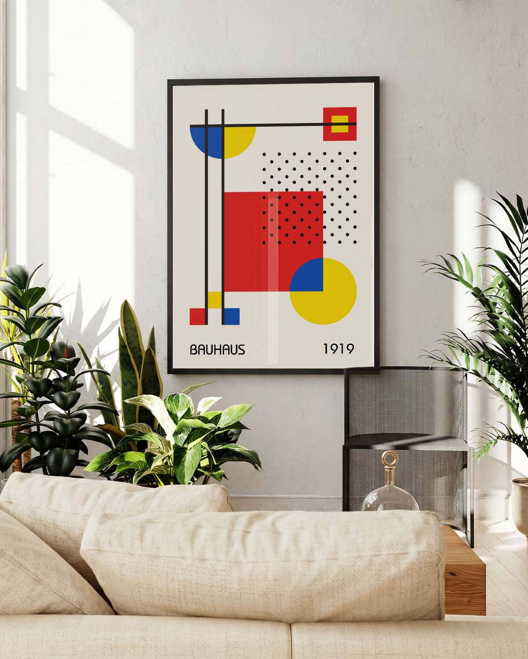 Bauhaus Abstract Grid Poster