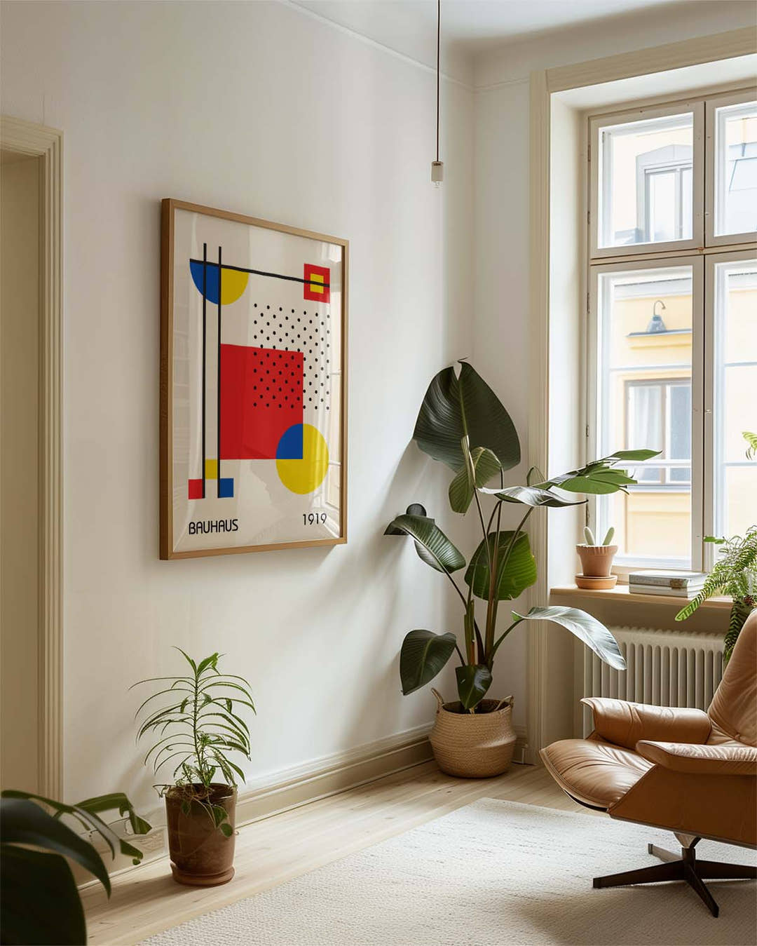 Bauhaus Abstract Grid Poster