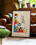 Bauhaus Poster abstrakt – Bauhaus Abstract Pipes