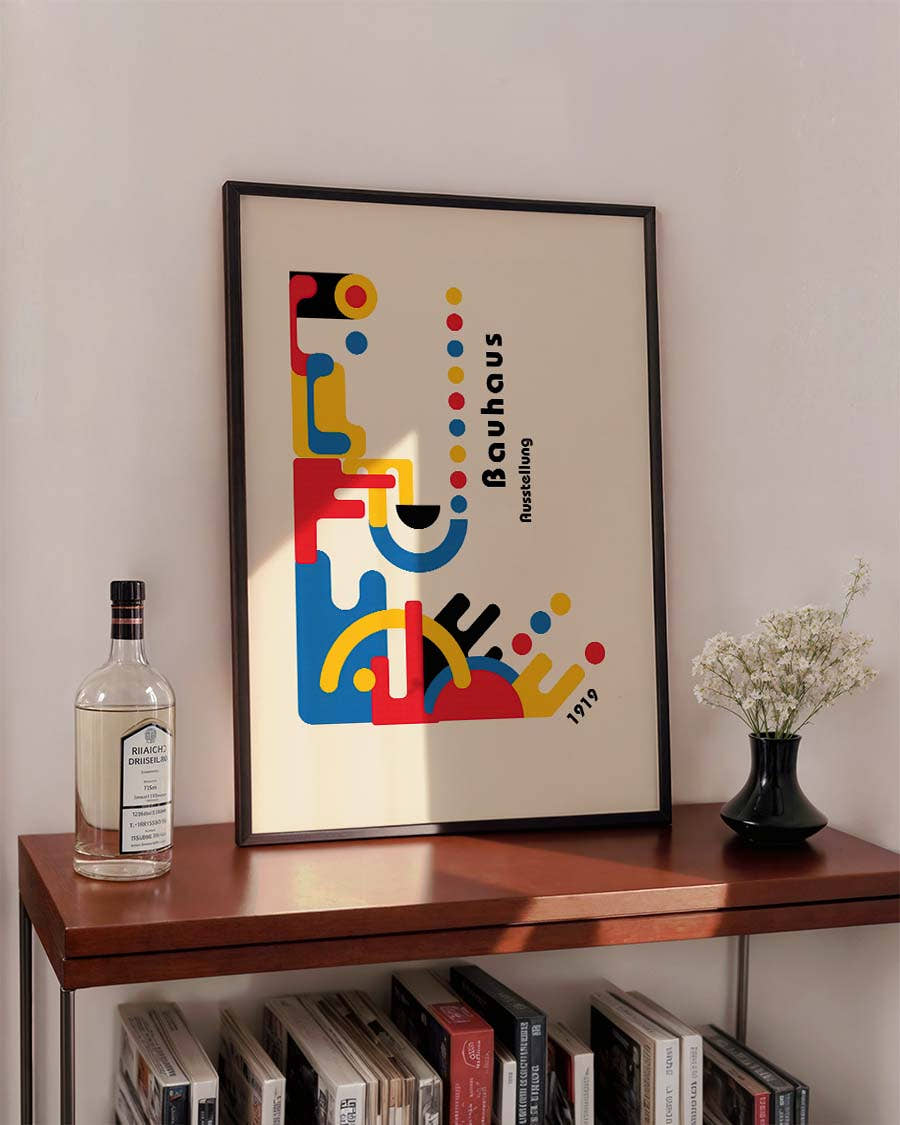 Bauhaus Poster abstrakt – Bauhaus Abstract Pipes