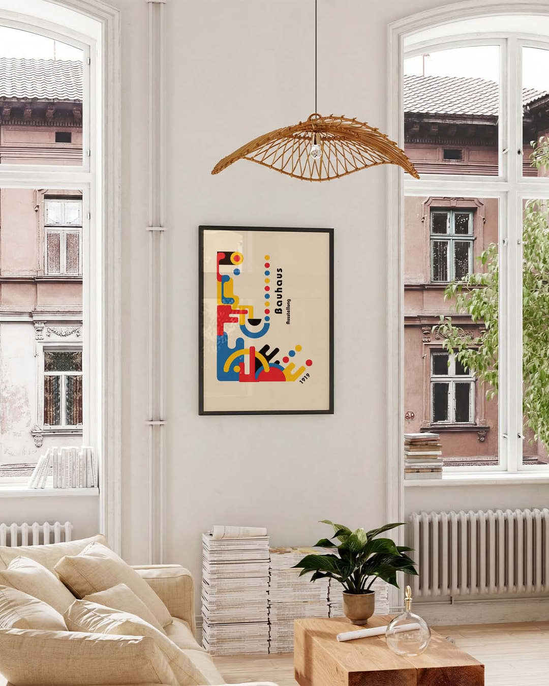 Bauhaus Poster abstrakt – Bauhaus Abstract Pipes
