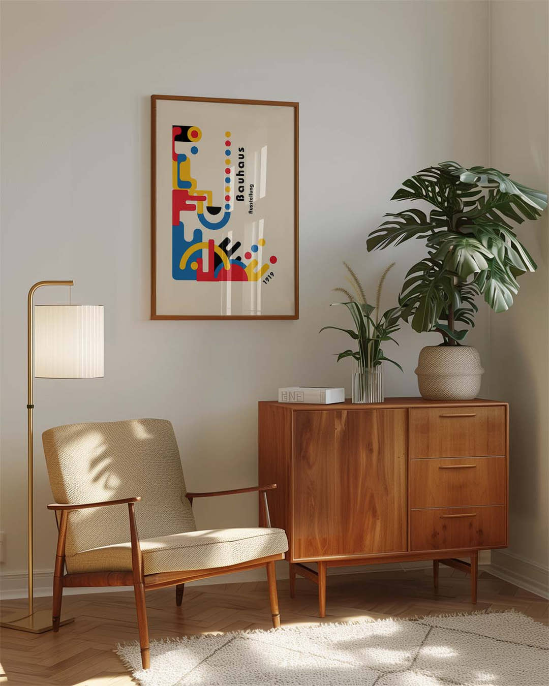Bauhaus Poster abstrakt – Bauhaus Abstract Pipes