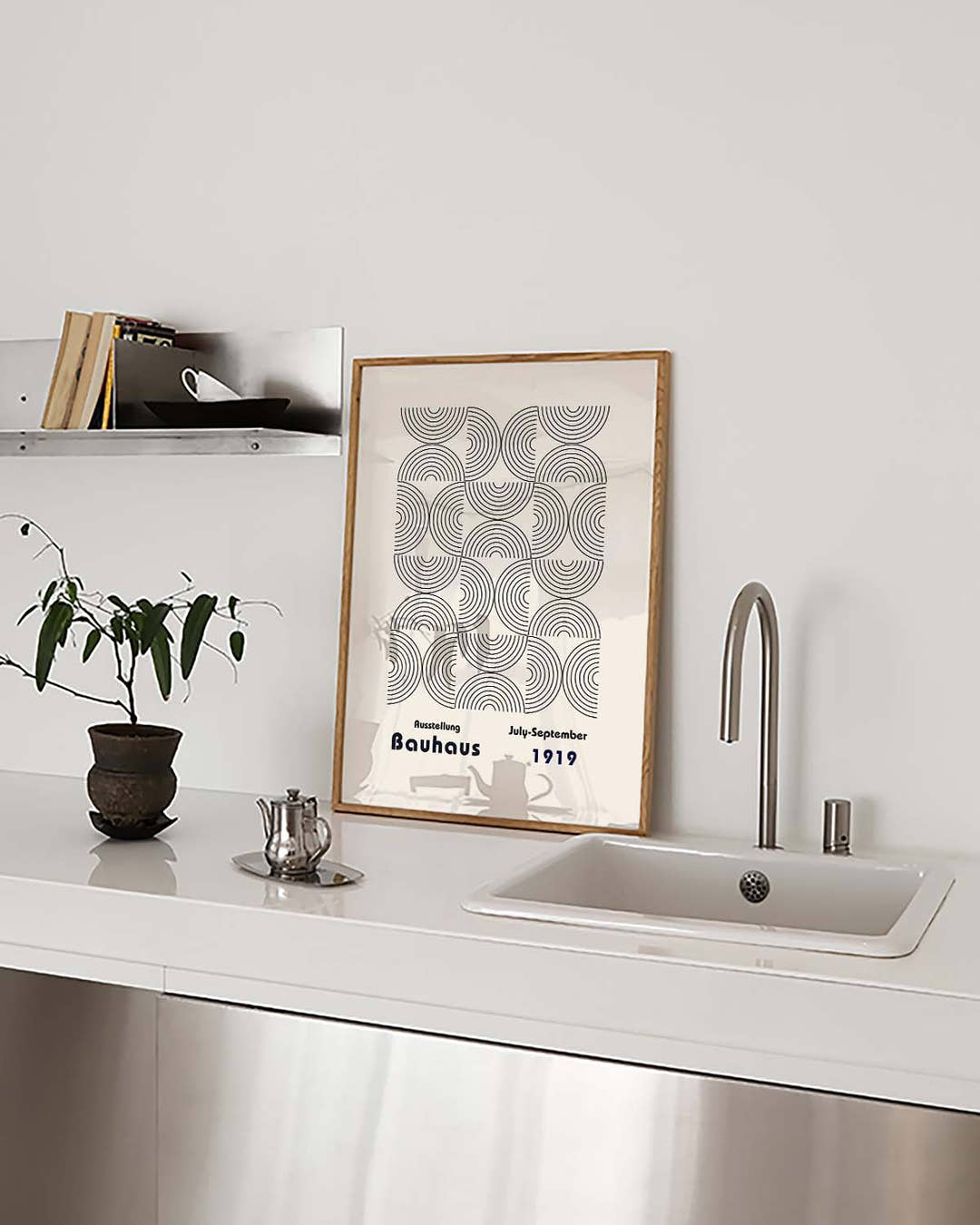 Bauhaus Poster Muster – Bauhaus Arc Line Pattern