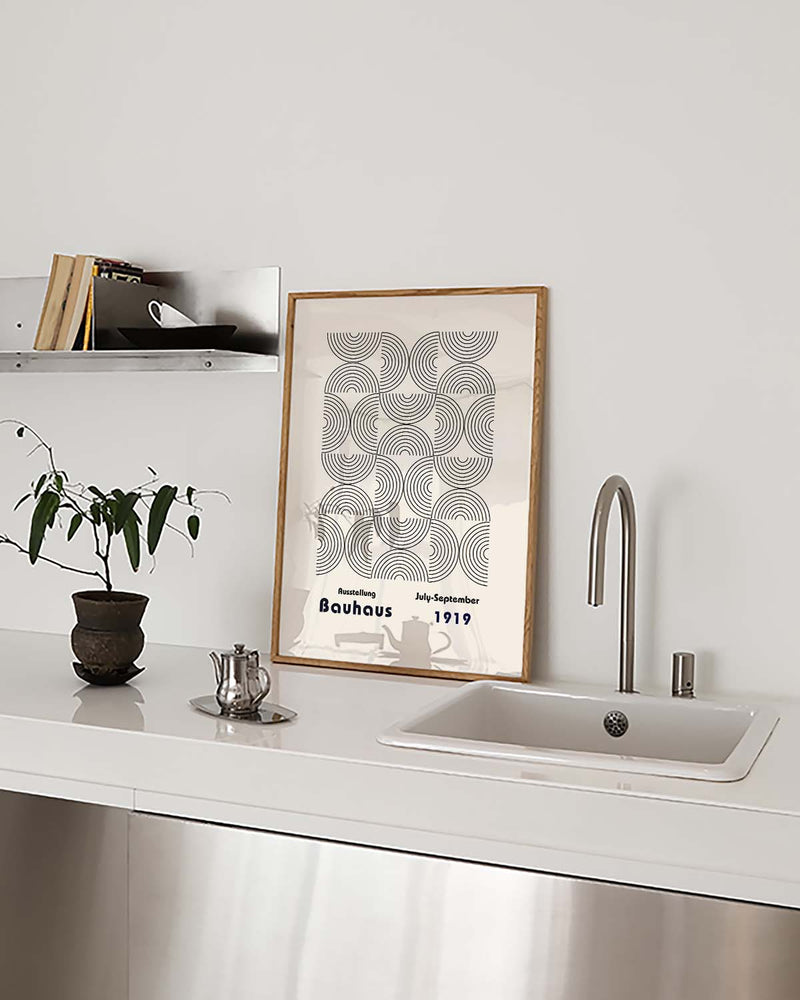 Bauhaus Poster Muster – Bauhaus Arc Line Pattern