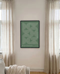 Bauhaus Poster Muster – Bauhaus Arc Pattern grün