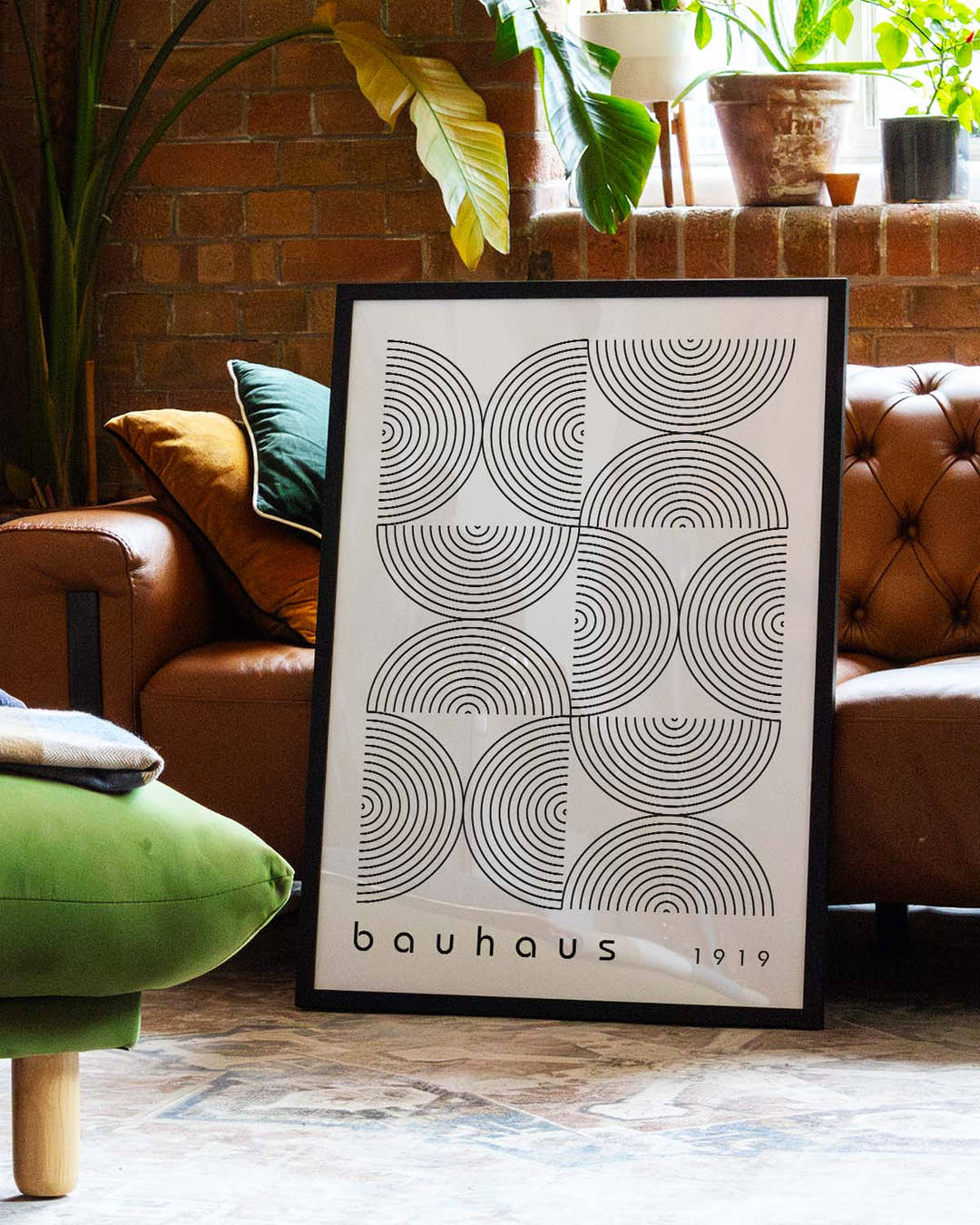 Bauhaus Poster Muster – Bauhaus Arc Pattern Lines