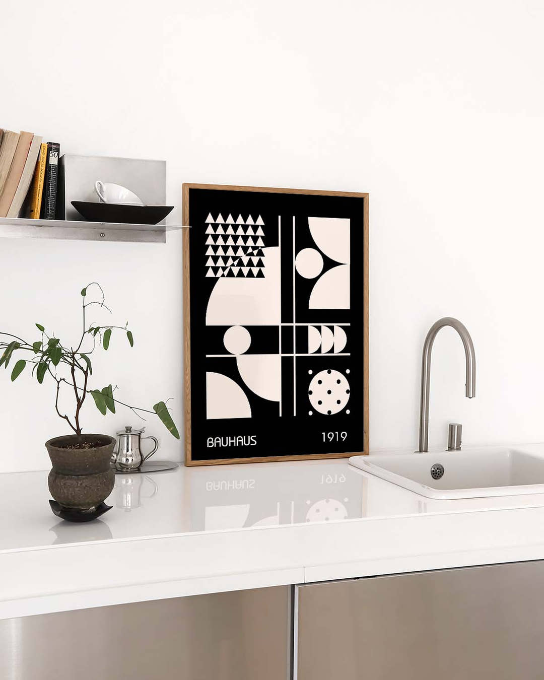 Bauhaus Black Composition Poster