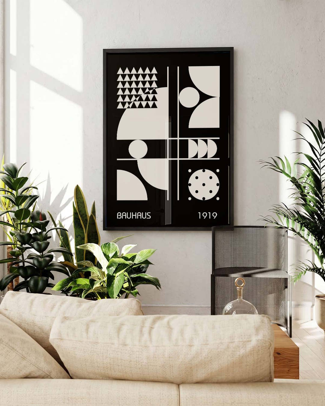 Bauhaus Black Composition Poster