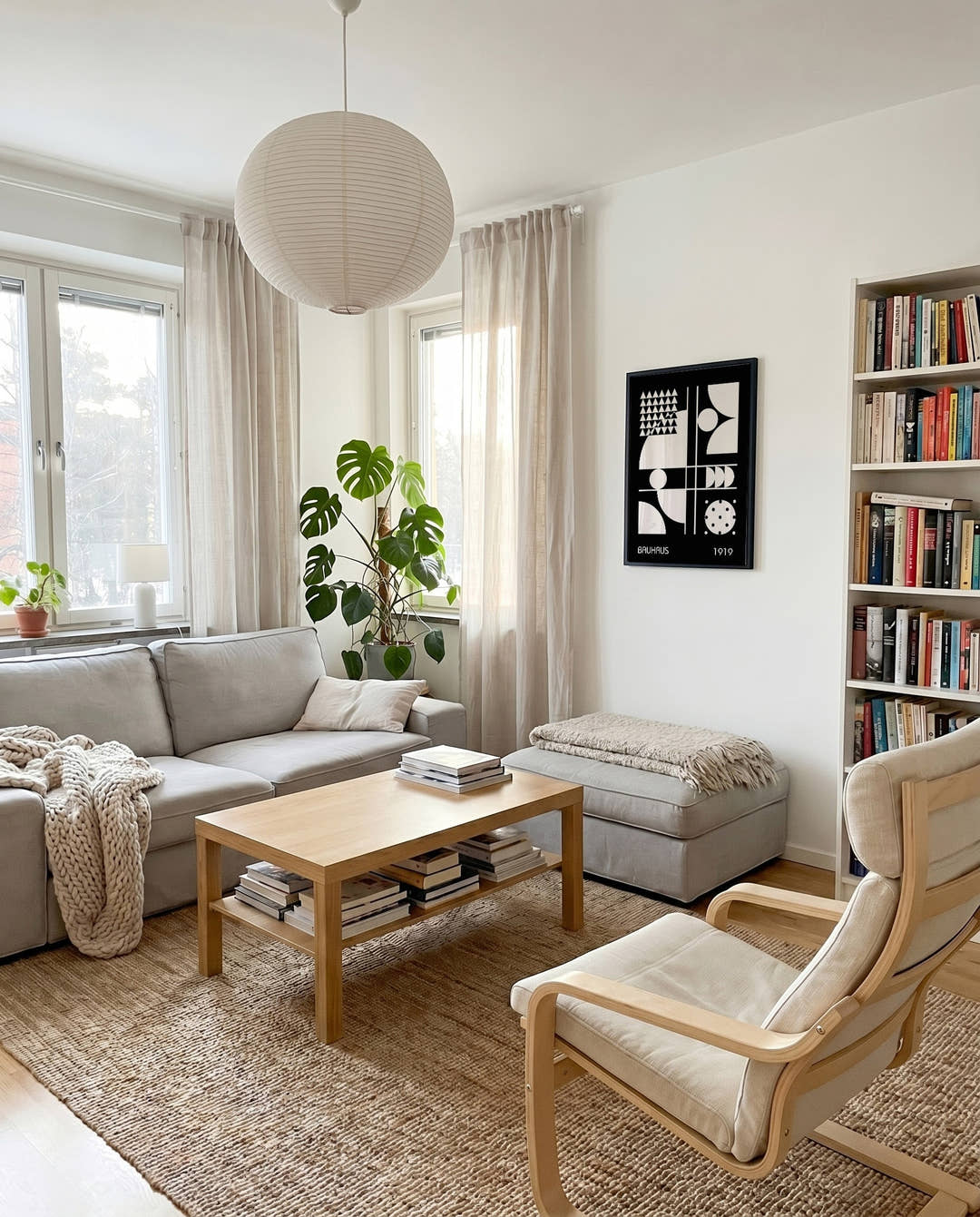 Bauhaus Black Composition Poster