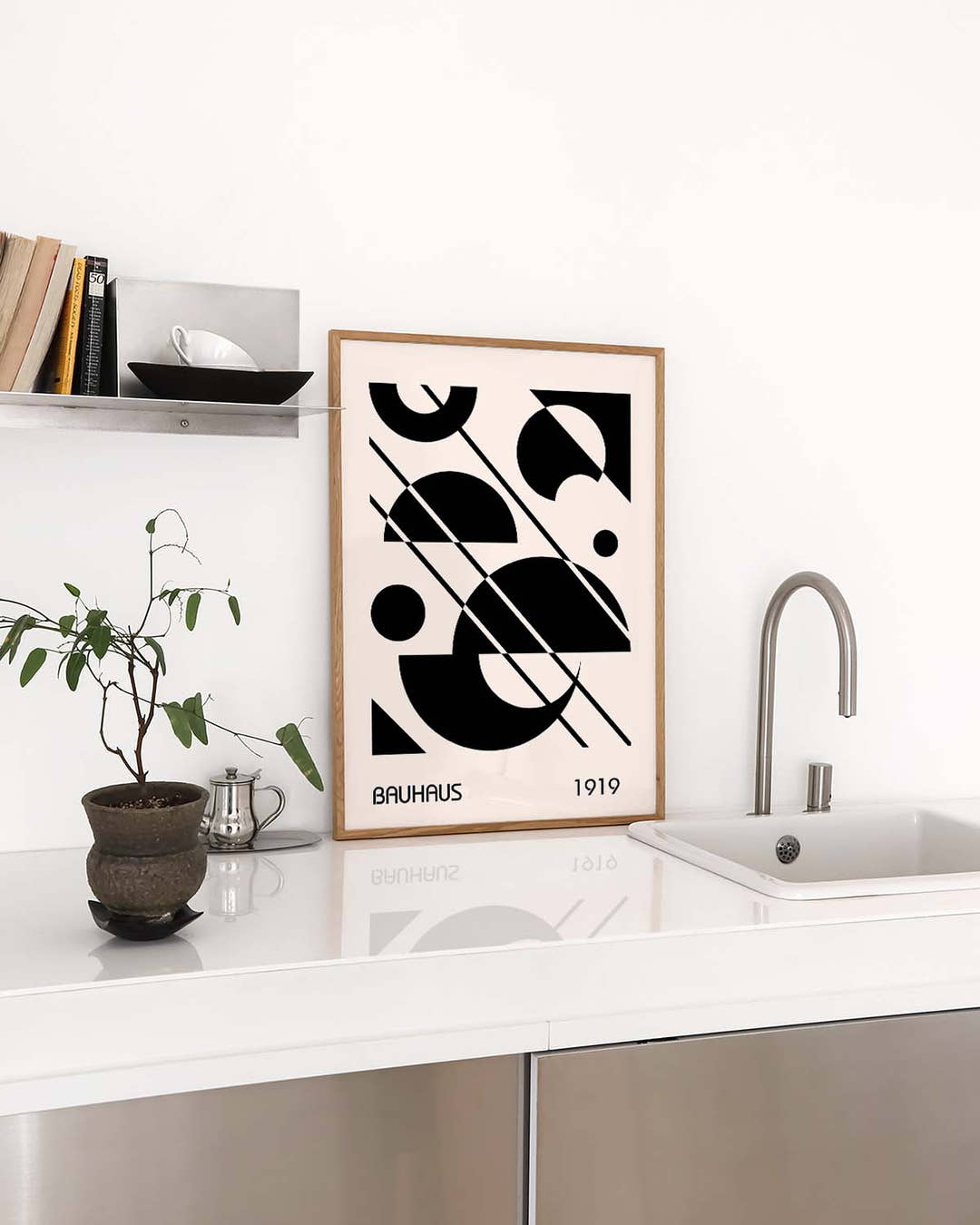Bauhaus Black Shapes Poster