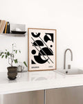Bauhaus Black Shapes Poster