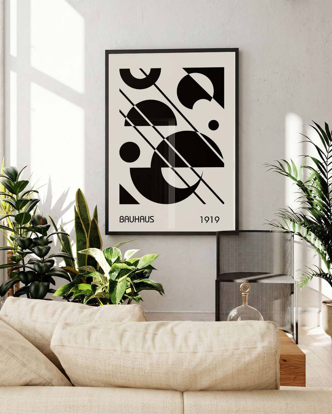 Bauhaus Black Shapes Poster