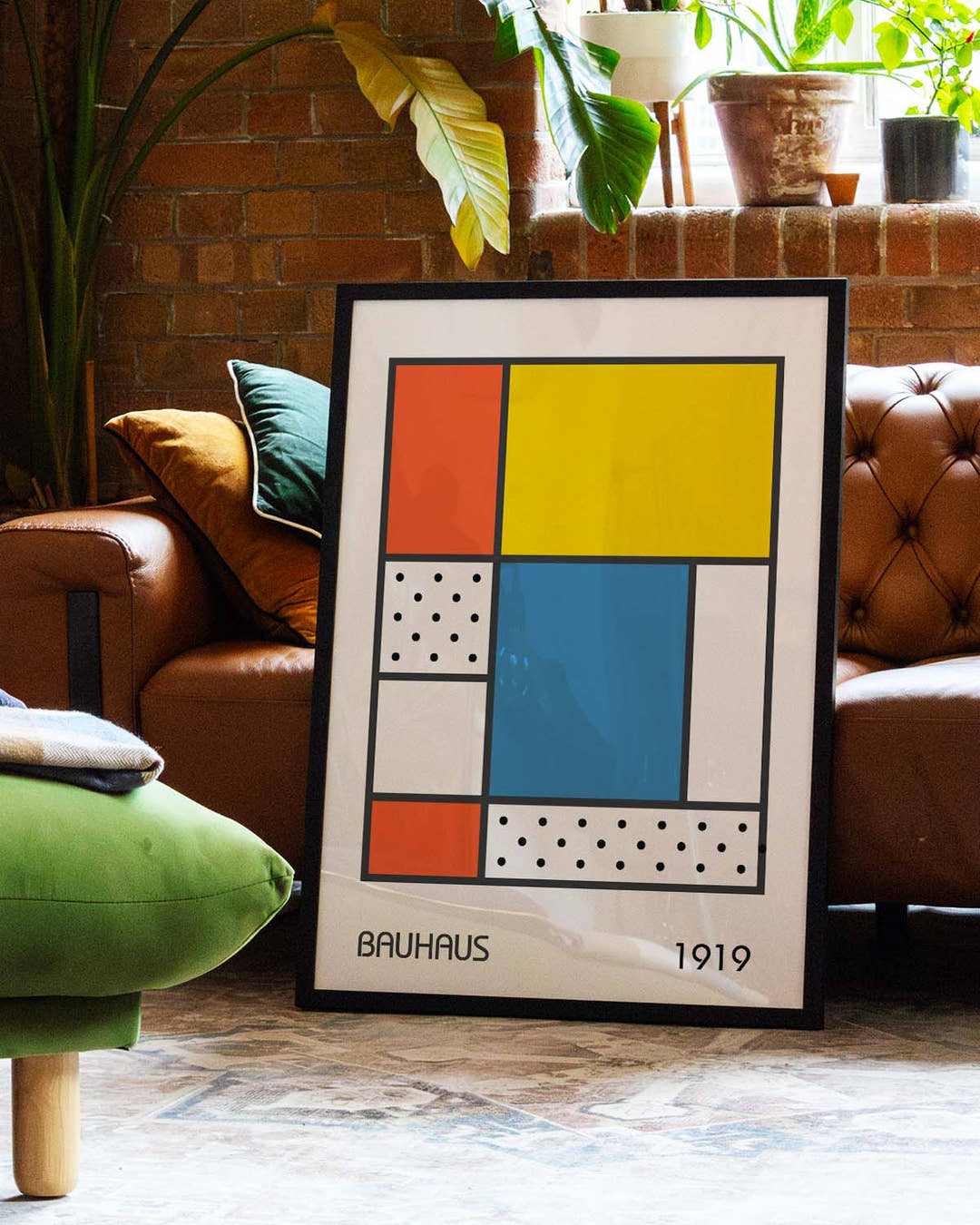 Bauhaus Poster abstrakt – Bauhaus Block Composition