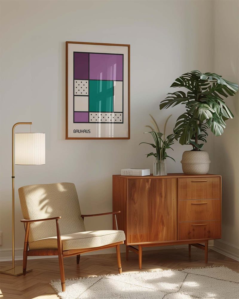 Bauhaus Poster abstrakt – Bauhaus Block Composition
