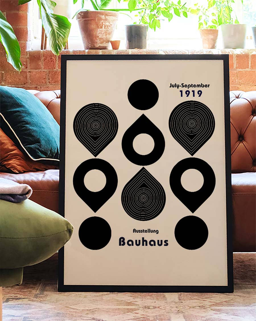 Bauhaus Poster Kreise – Bauhaus Circle Symbol Pattern
