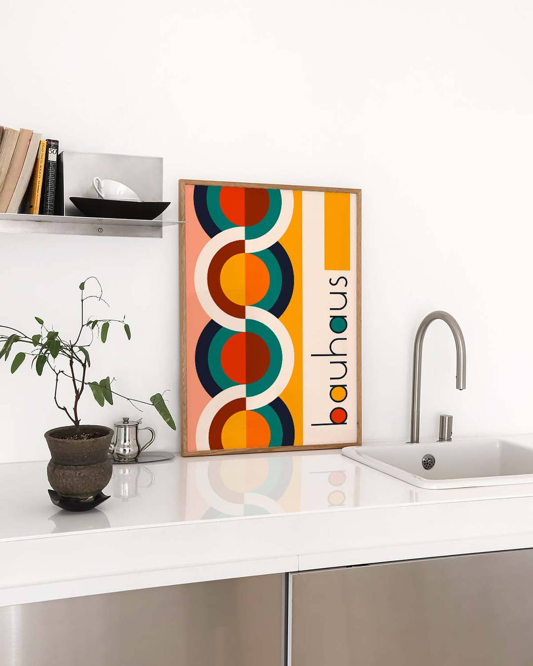 Bauhaus Circle Wave Poster