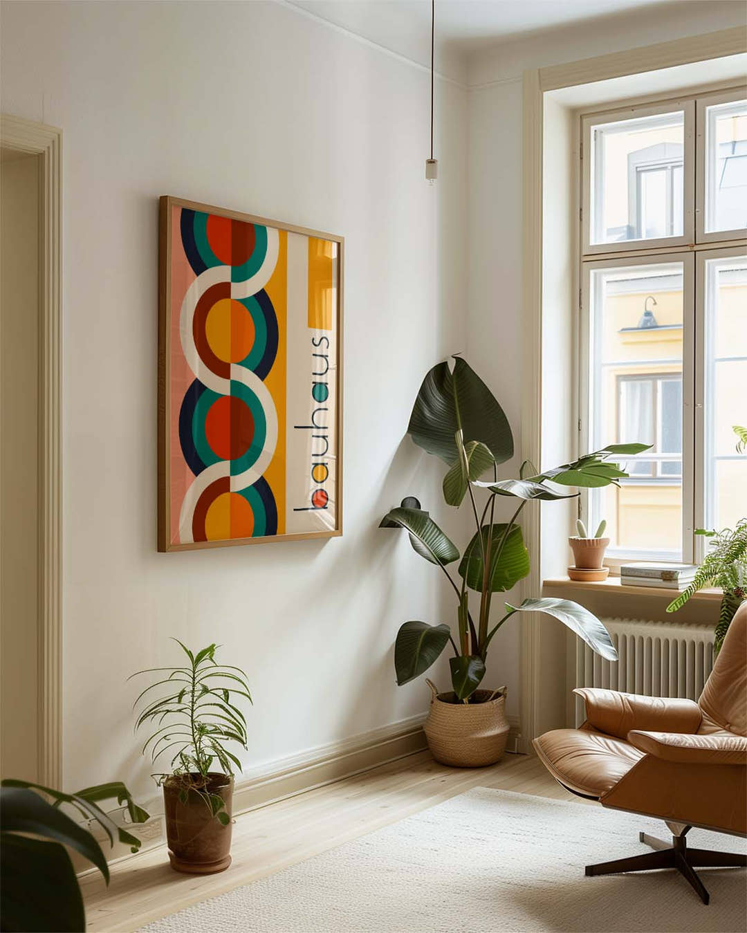 Bauhaus Circle Wave Poster