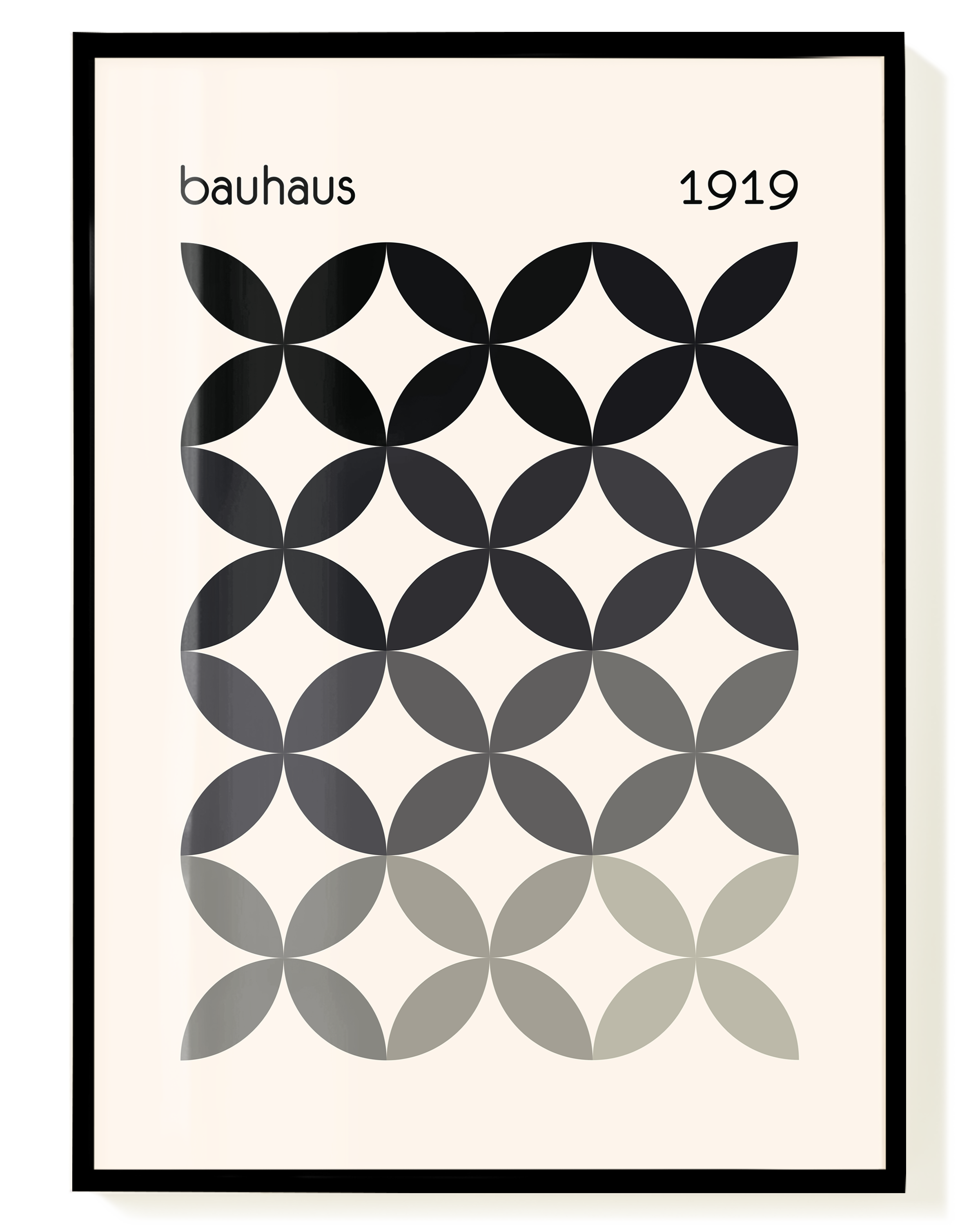 Bauhaus Circles Poster – Geometrisches Kreisraster | Wallera®