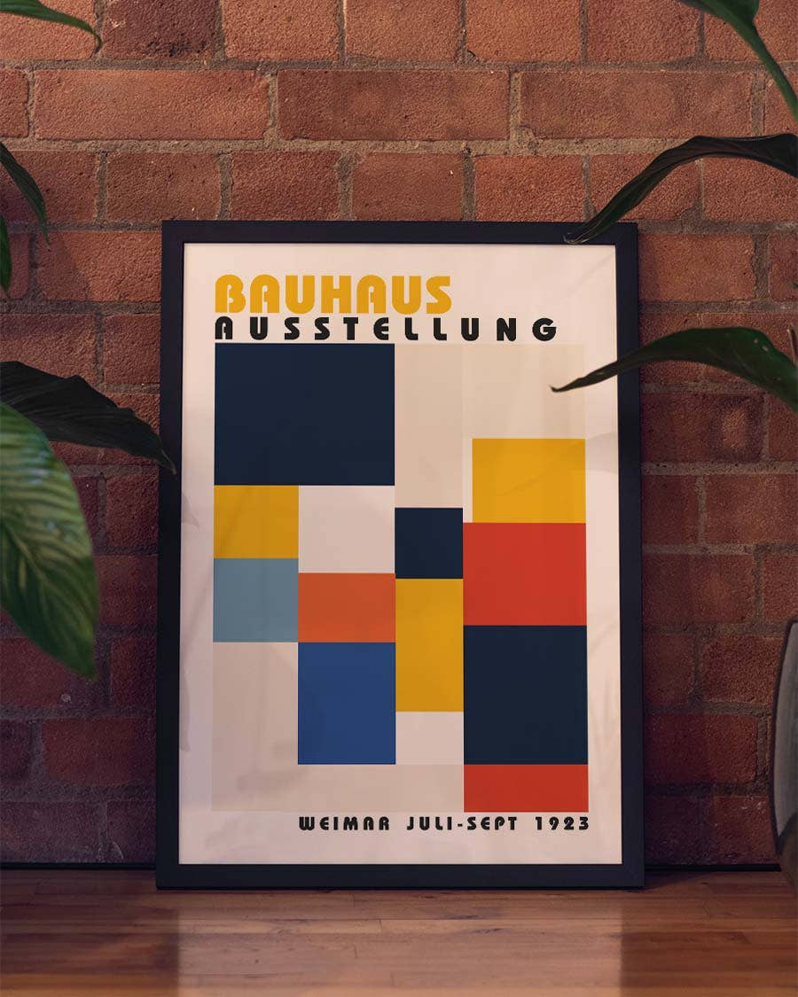 Bauhaus Color Blocks Poster