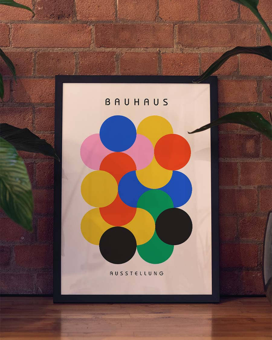 Bauhaus Color Bubbles Poster