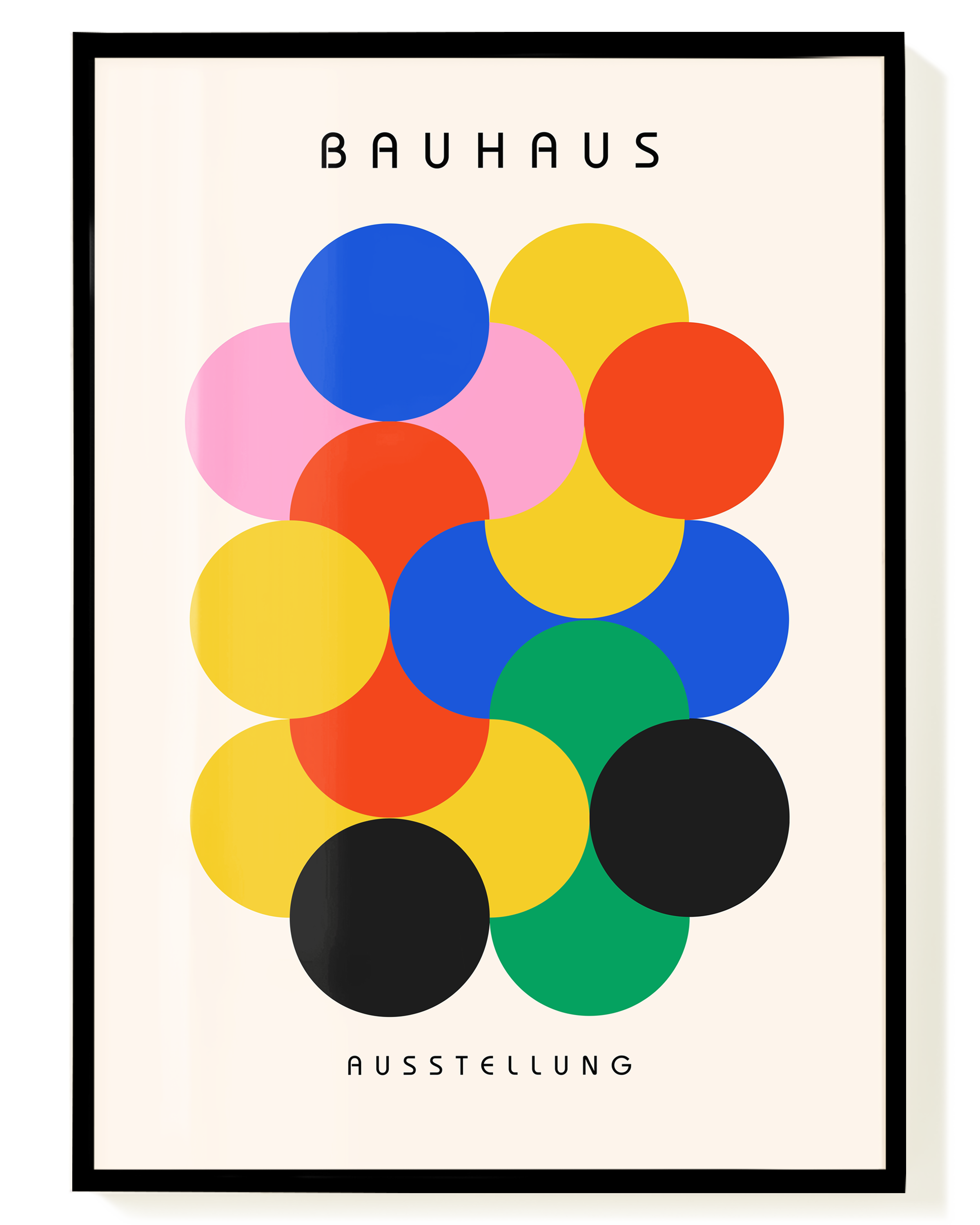 Bauhaus Color Bubbles Poster – Geometrische Farbkreise | Wallera®