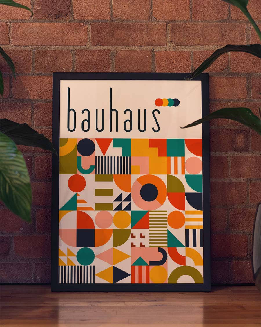 Bauhaus Color Chaos Poster