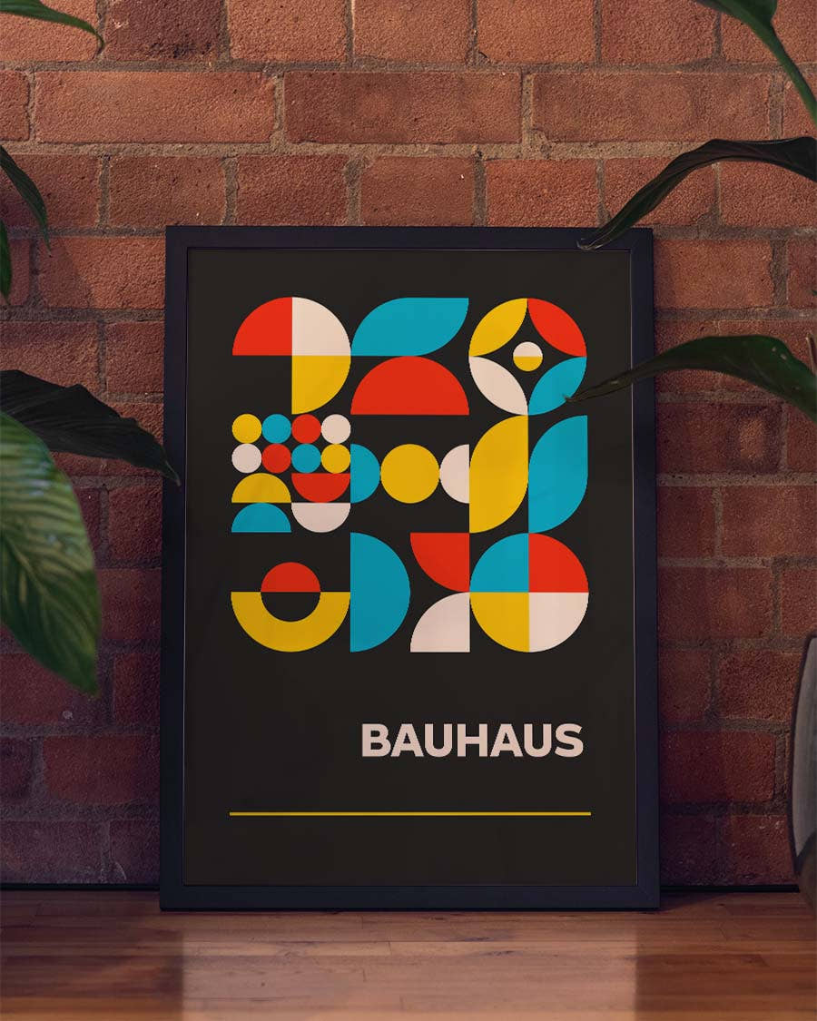 Bauhaus Color Collage Poster