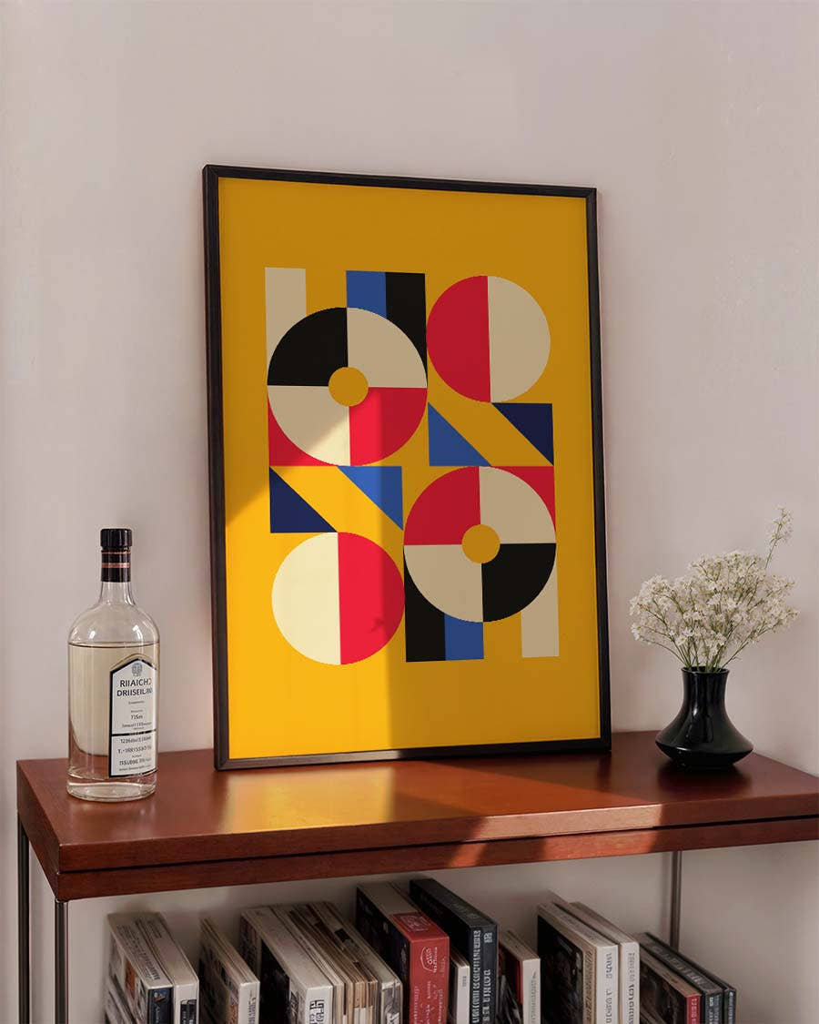 Bauhaus Color Grid Poster