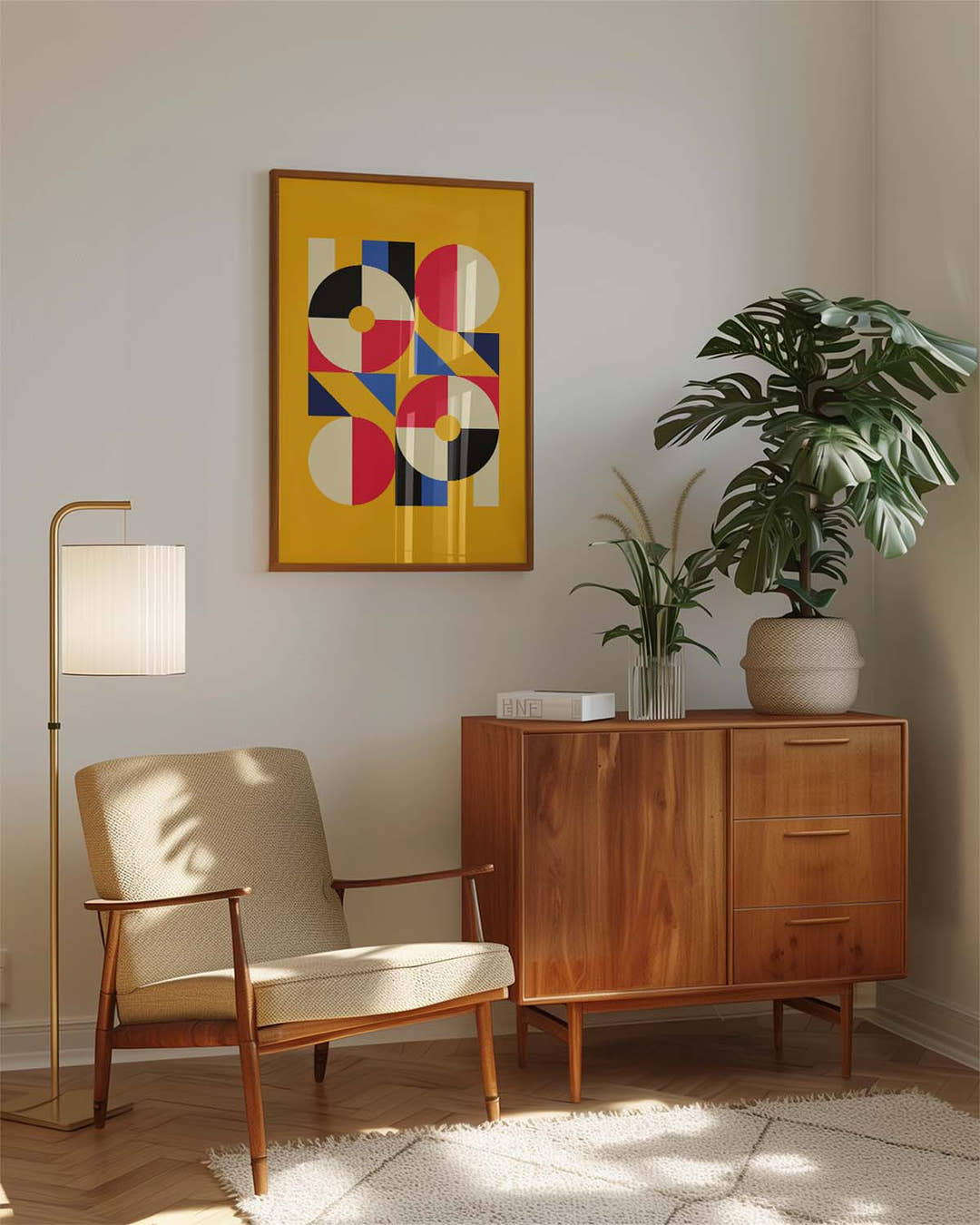 Bauhaus Color Grid Poster