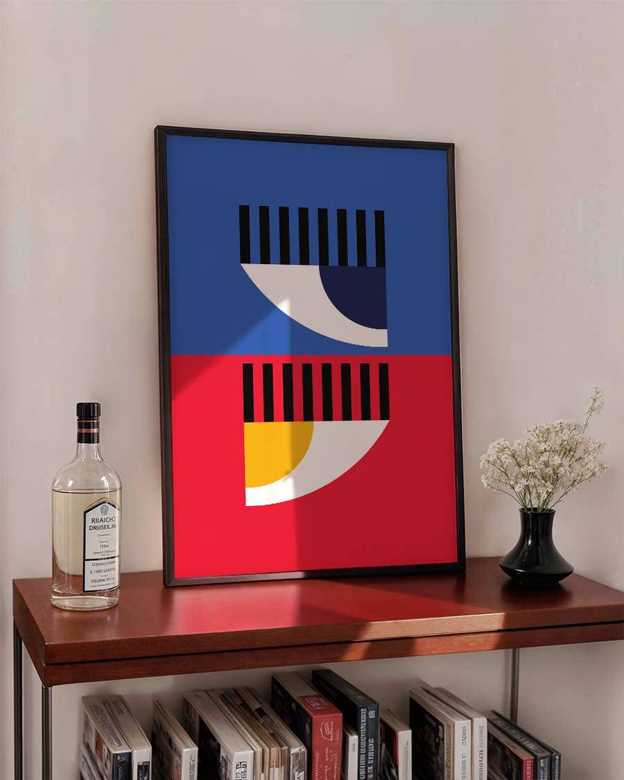 Bauhaus Color Horizon Poster