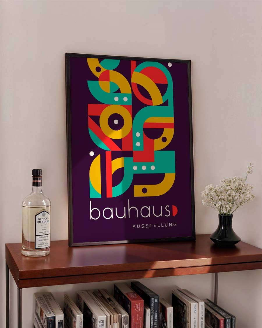 Bauhaus Color Letters Poster