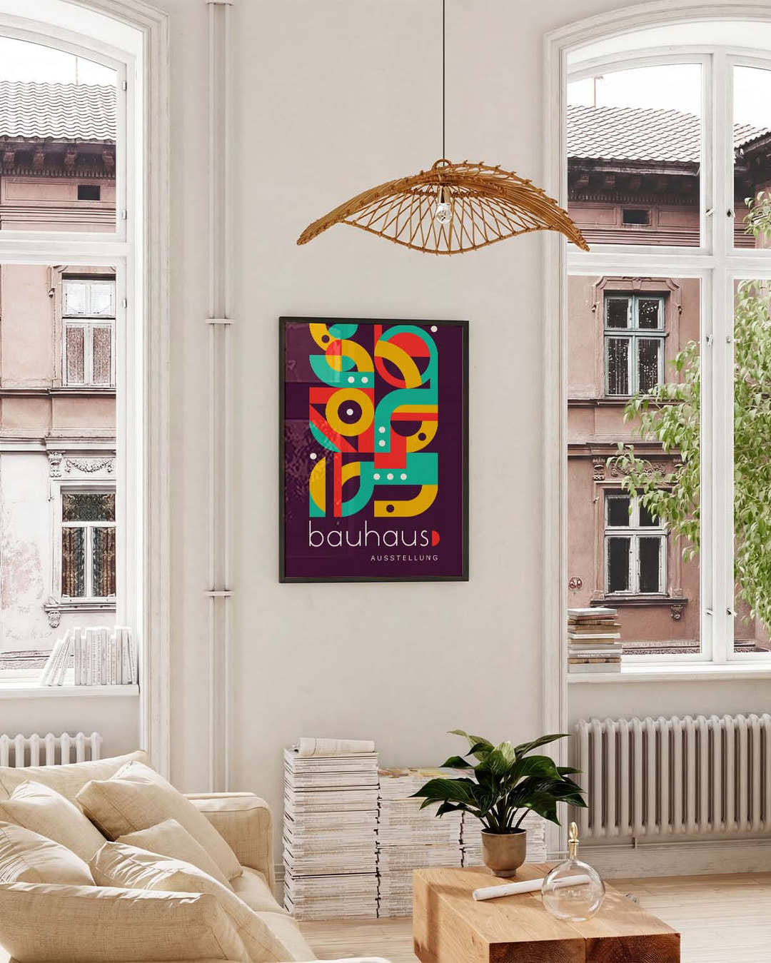 Bauhaus Color Letters Poster